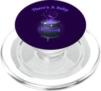 There's A Baby Brewing Witch Mommy Celeration Cauldron Heart PopSockets PopGrip for MagSafe