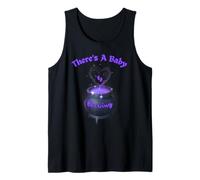 There's A Baby Brewing Witch Mommy Celeration Cauldron Heart Tank Top