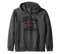 There's A Cold Beer Calling My Name Country Music Summer Zip Hoodie
