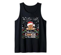 Theres A Cookie in This Oven Christmas Pregnancy Gingerbread Tank Top