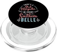 There's A Little Steel Magnolia Country Music Southern Belle PopSockets PopGrip for MagSafe