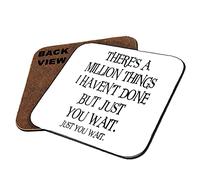 There's a million things i haven't done But Just You Wait Hamilton Musical Birthday Secret Santa Coaster, Tableware, Drinks Coffee-Tea Coaster. (Square Coaster MDF)