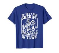 There's a New Sheriff in Town Cowboy Edition T-Shirt, Men, Royal Blue, X-Large