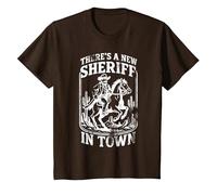 There's a New Sheriff in Town Cowboy Edition T-Shirt, Youth, Brown, 2T