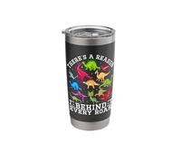 There's A Reason Behind Every Roar Cute Dinosaur SPED Autism Stainless Steel Insulated Tumbler