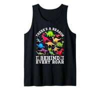 There's A Reason Behind Every Roar Cute Dinosaur SPED Autism Tank Top