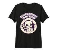 Theres A Skelly in My Belly Halloween Kawaii Premium T-Shirt