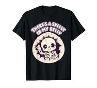 Theres A Skelly in My Belly Halloween Kawaii T-Shirt