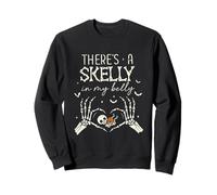 There's A Skelly in My Belly Halloween Pregnancy Sweatshirt