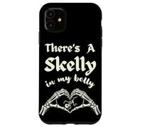 There's A Skelly In My Belly Mommy To Be Goth Spooky Mother Case for iPhone 11
