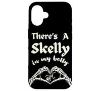 There's A Skelly In My Belly Mommy To Be Goth Spooky Mother Case for iPhone 16