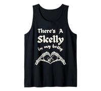 There's A Skelly in My Belly Mommy to Be Goth Spooky Mother Tank Top