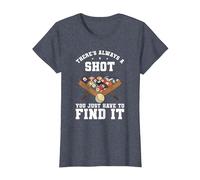 There's Always A Shot You Just Have to Find It Pool Player T-Shirt, Women, Heather Blue, 3X-Large