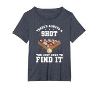 There's Always A Shot You Just Have to Find It Pool Player T-Shirt, Women's Plus, Heather Blue, 1X