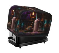 There's Candy in the Milkshake Toaster Cover 2 Slice, Waterproof Bread Machine Covers with Pockets Universal Size Kitchen Small Appliance Cover with Handle, Dust and Fingerprint Protection