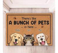 There'S Like A Bunch Of Pets In Here - Personalized Custom Dog & Cat Bathroom Rug Washable Indoor Outdoor Mats Soft Bath Mat For Kitchen Hallway Office 40X60Cm