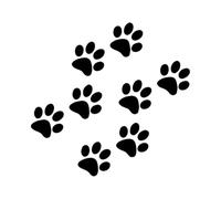 There's Monster Footprints, Tracks Left by Kittens Car Stickers Motorcycle Stickers(Black,25X24.1CM)