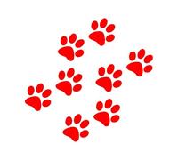 There's Monster Footprints, Tracks Left by Kittens Car Stickers Motorcycle Stickers(Red,11.4X11CM)