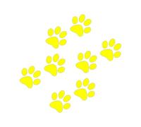 There's Monster Footprints, Tracks Left by Kittens Car Stickers Motorcycle Stickers(Yellow,30X28.9CM)