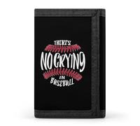 There's No Crying in Baseball Casual Mens Credit Card Holder Wallets for Women Slim Durable Purse with ID Window