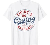 There's No Crying in Baseball Kids Womens Mens T Shirt Medium White