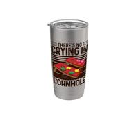 There's No Crying in Cornhole Bags Corn Hole Board Cornhole Stainless Steel Insulated Tumbler