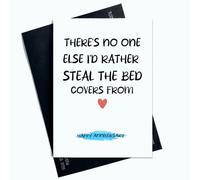 There's No One Else I'd Rather Steal the Bed Covers From Novelty Anniversary Card For Him For Boyfriend Funny Joke Card Happy Anniversary Cards AP12