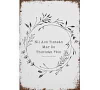 There'S No Place Like Home Irish Housewarming Gifts Ireland Language Ireland Proverbs New Funny Vintage Metal Tin Sign For Bedroom Living Room Kitchen Yard Garden Wall Decor Gift For Women 8x5.5 Inch