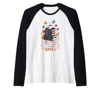 There's No Such Thing As Too Many Books Reading Art Quote Raglan Baseball Tee