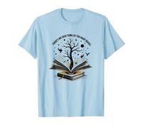 Theres No Such Thing As Too Many Books Reading Art T-Shirt, Men, Baby Blue, S