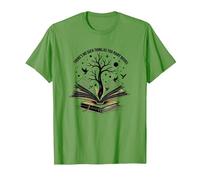 Theres No Such Thing As Too Many Books Reading Art T-Shirt, Men, Grass, M