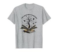 Theres No Such Thing As Too Many Books Reading Art T-Shirt, Men, Heather Grey, XL