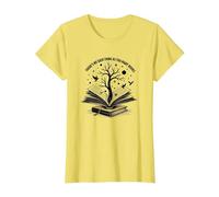 Theres No Such Thing As Too Many Books Reading Art T-Shirt, Women, Lemon, XXL