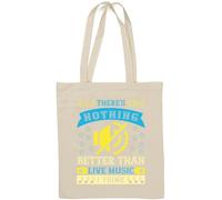 There's Nothing Better Than Live Music, I Think no Sound icon Natural Cotton Tote Bag White