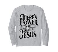 There's Power in The Name of Jesus - Vintage Christian Faith Long Sleeve T-Shirt