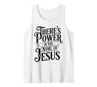 There's Power in The Name of Jesus - Vintage Christian Faith Tank Top