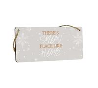 'There's Snow Place Like Home' Plywood Hanging Sign - Funny Novelty Idea for Home! (smlsgn-ds23-snowhome)
