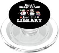 Theres Snow Place Like The Library Funny Librarian Christmas PopSockets PopGrip for MagSafe