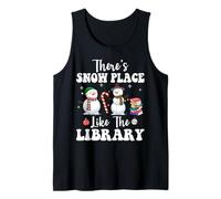 Theres Snow Place Like The Library Funny Librarian Christmas Tank Top