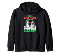 There's Snow Place Like The Library Librarian Xmas Christmas Zip Hoodie