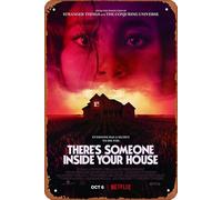 There's Someone Inside Your House film Metal Tin Sign Retro Wall Decor for Home Gate Garden Bars Restaurants Cafes Office Store Pubs Club Sign Gift 12 X 8 INCH Plaque Tin Sign