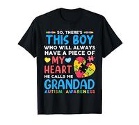 There's This Boy He Calls Me Grandad Autism Awareness T-Shirt