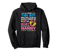 There's This Boy He Calls Me Nanny Autism Awareness Pullover Hoodie