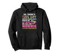 There's This Boy He Calls Me Nonnie Autism Awareness Month Pullover Hoodie