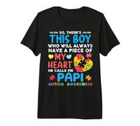 There's This Boy He Calls Me Papi Autism Awareness Premium T-Shirt