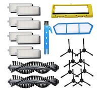 Theresa Hay Replacement Accessories kit for ILIFE A4s Robot Vacuum Cleaner Parts, Main Brush Hepa Filters Side Brush Main Roller Brush Cover