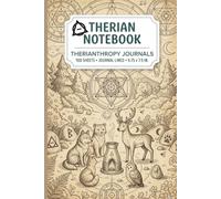 Therian Alterhuman Journal: Theta-Delta Symbol Aesthetic Notebook | Mystic Forest Wolf and Cat Therianthropy Composition Book for Teens and Adults, 120 College Ruled Pages (6 x 9 in)