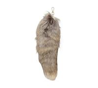 Therian Faux Fur Fox Tail Keychain - Furry Tassel Pendant for Women's Cosplay Accessories, Toys, Keyrings (B)