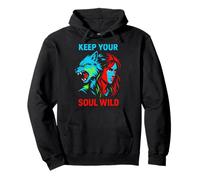 Therian Pride Keep Your Soul Wild Vintage Womens Wolf Pullover Hoodie