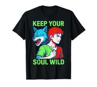 Therian Pride Keep Your Soul Wild Vintage Womens Wolf T-Shirt